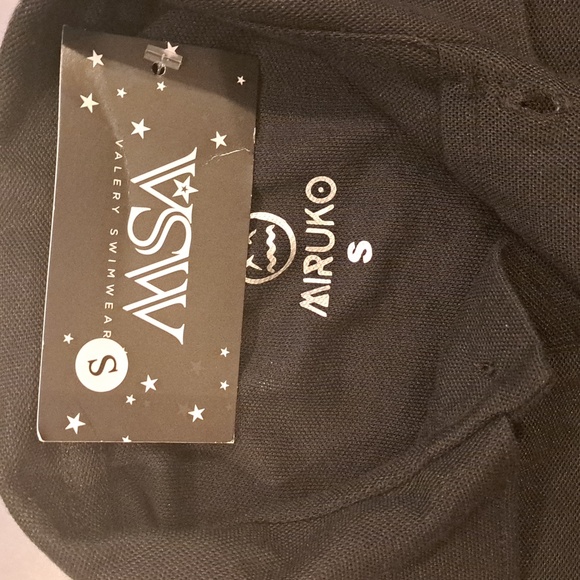 NWT Miruko, Size Small, Black Polo Shirt, 17" P2P - Picture 3 of 3